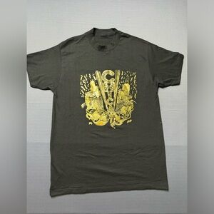 Vintage chicago buildings T-shirt cut tag single stitched black and gold large